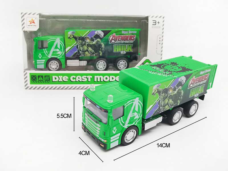 1:50 Die Cast Container Truck Free Wheel toys