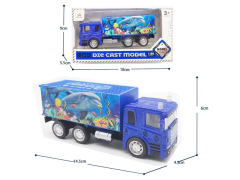 1:50 Die Cast Container Truck Free Wheel toys