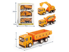 1:50 Die Cast Construction Truck Free Wheel(3in1)