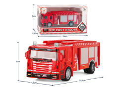 1:50 Die Cast Fire Engine Free Wheel