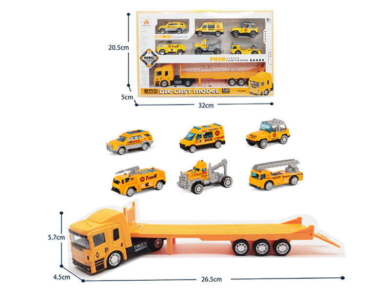 Die Cast Truck Set Free Wheel toys