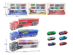 Die Cast Container Truck Set Free Wheel(3C) toys