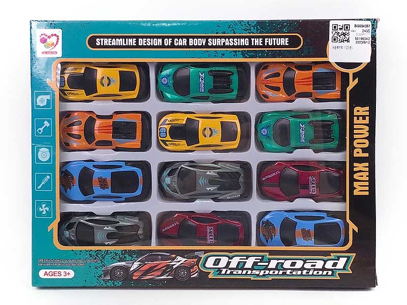 Die Cast Car Free Wheel(12in1) toys