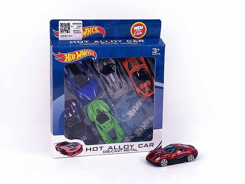 Die Cast Sports Car Free Wheel(6in1) toys