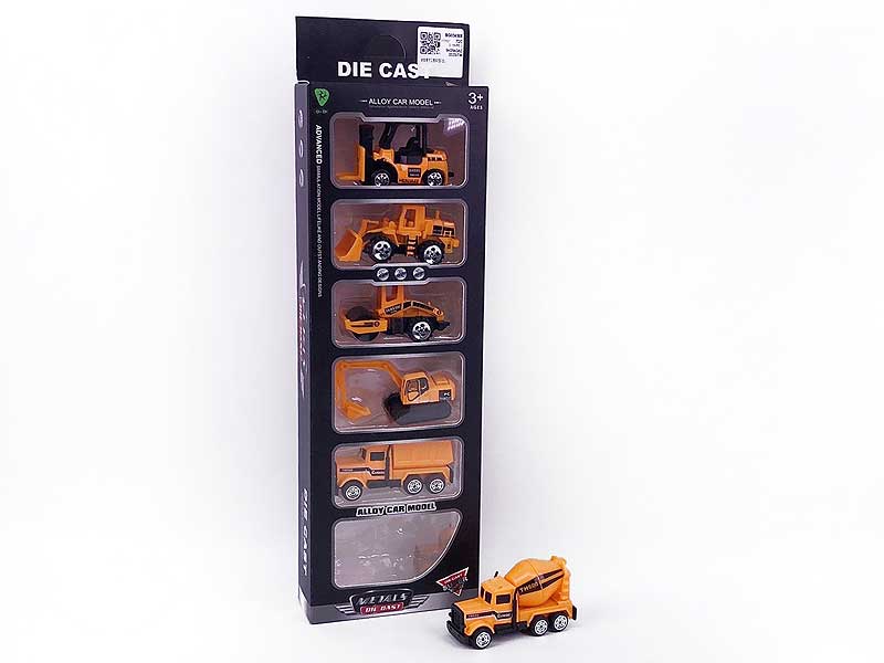 Die Cast Construction Truck Free Wheel(6in1) toys