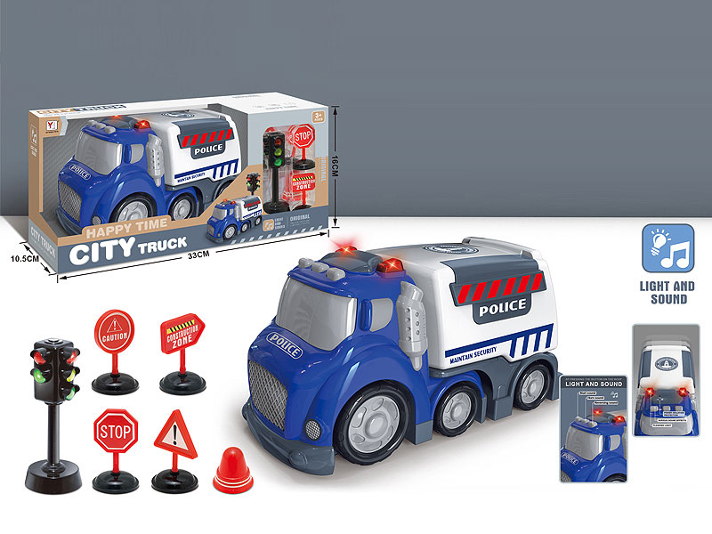 Free Wheel Police Car Set W/L_S toys