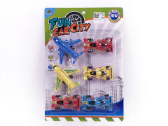 Free Wheel Racing Car & Free Wheel Airplane(6in1)