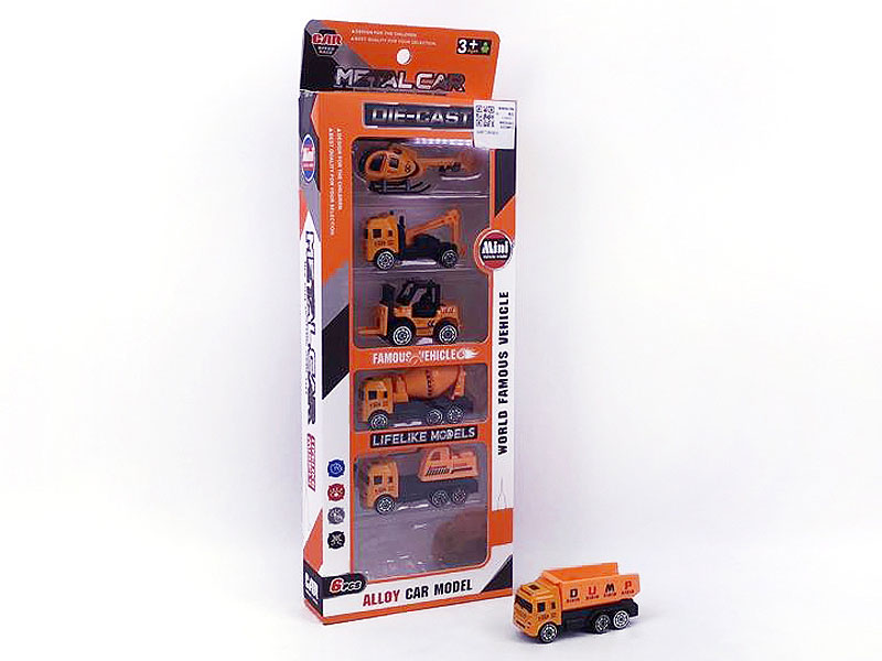 Die Cast Construction Truck Free Wheel(6in1) toys