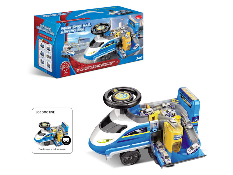 Free Wheel Police High-speed Rail W/L toys