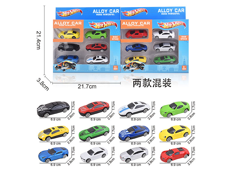 Die Cast Car Free Wheel(6in1) toys