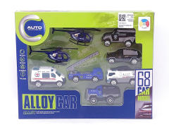 Die Cast Police Car Free Wheel(8in1)