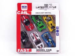 Die Cast Sports Car Free Wheel(6in1) toys