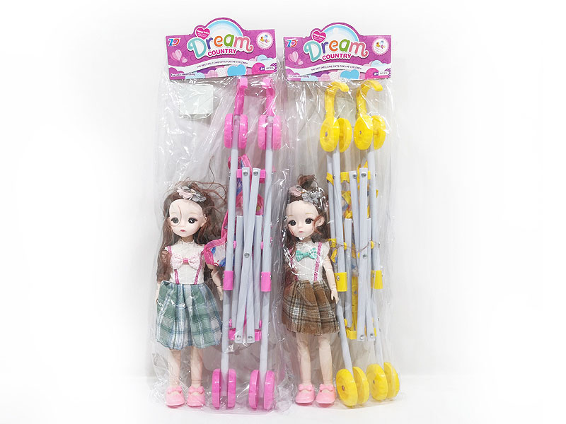 Go-cart & Doll(4C) toys