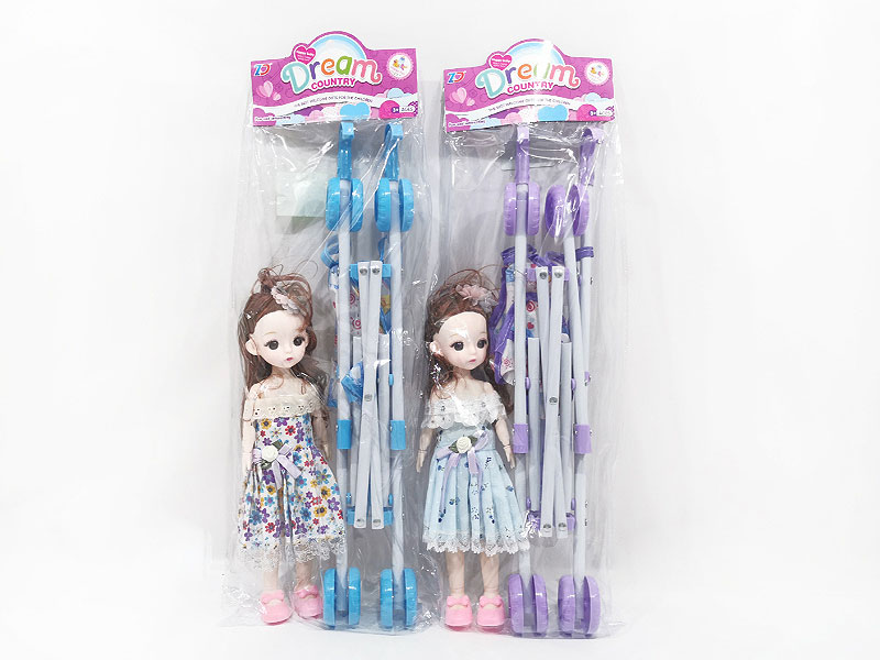 Go-cart & Doll(4C) toys