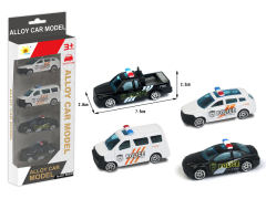 Die Cast Police Car Free Wheel(4in1)