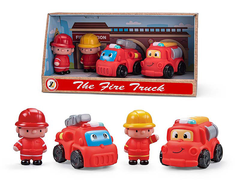 Free Wheel Fire Engine Set(2in1) toys