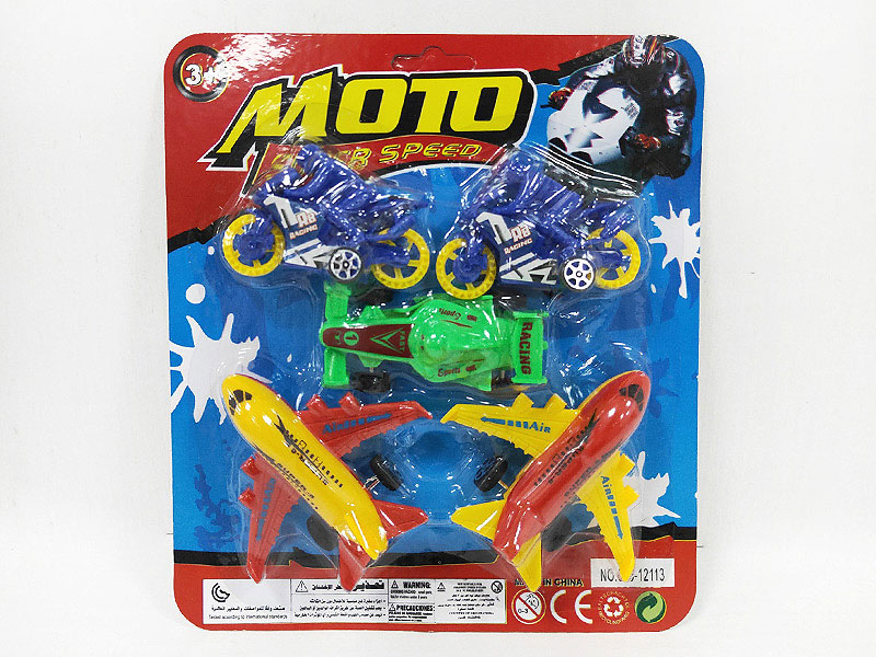 FFree Wheel Airplane & Motorcycle & Equation Car(5in1) toys