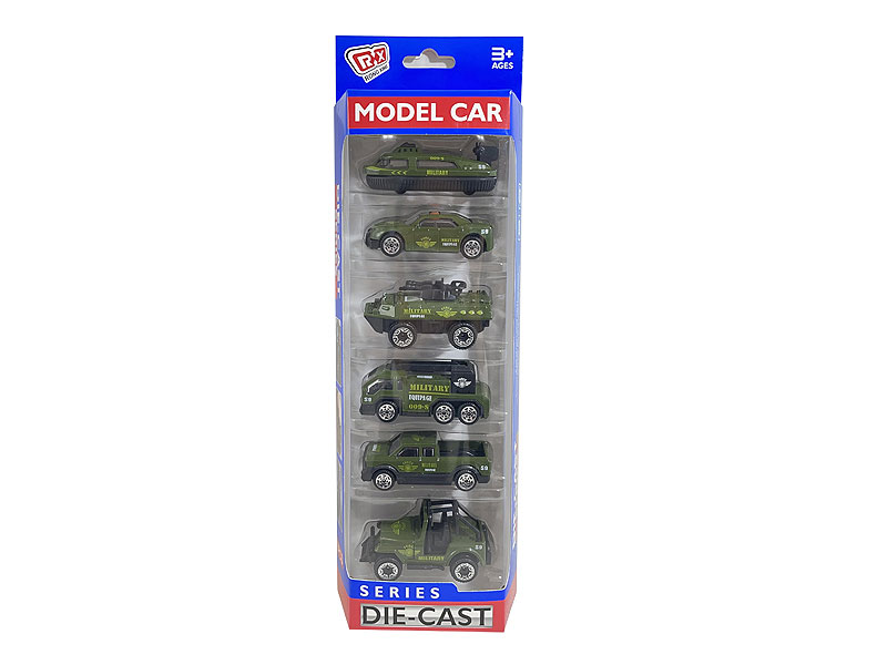 Die Cast Military Car Free Wheel(6in1) toys
