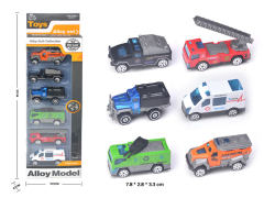 Die Cast Car Free Wheel(6in1) toys