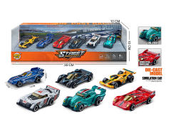1:64 Die Cast Racing Car Free Wheel(6in1) toys