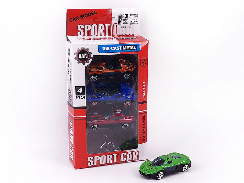 Die Cast Sports Car Free Wheel(4in1) toys