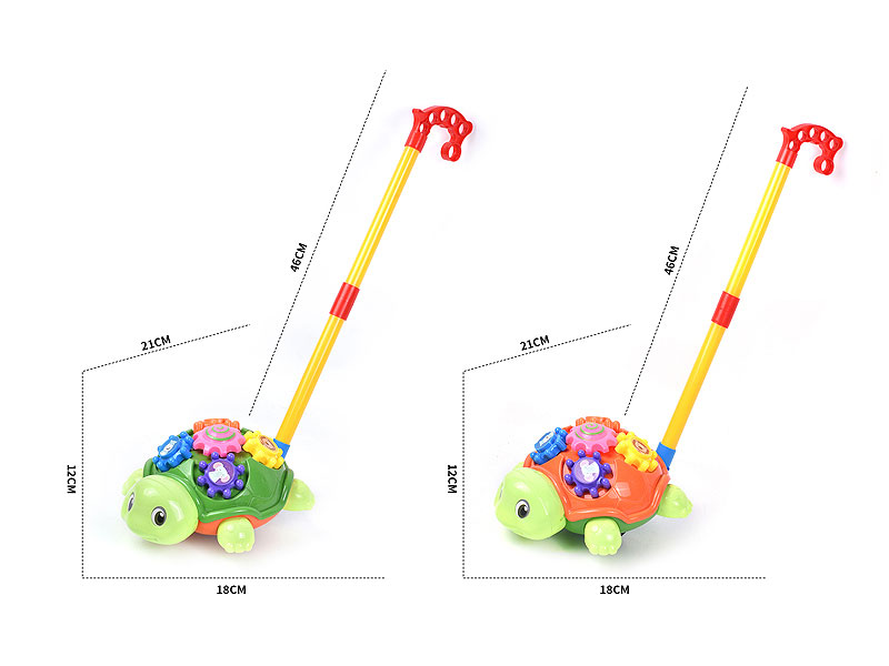 Push Tortoise W/Bell(2C) toys