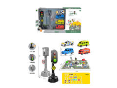 Free Wheel Car & Traffic Lights W/L_S toys