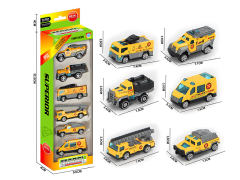 Die Cast Construction Truck Free Wheel(6in1)