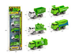 Die Cast Sanitation Truck Free Wheel(5in1) toys