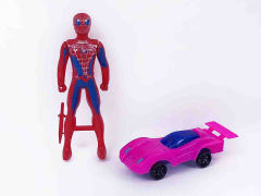 Free Wheel Sports Car & Spider Man toys