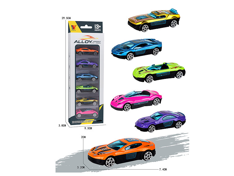 Die Cast Car Free Wheel(6in1) toys