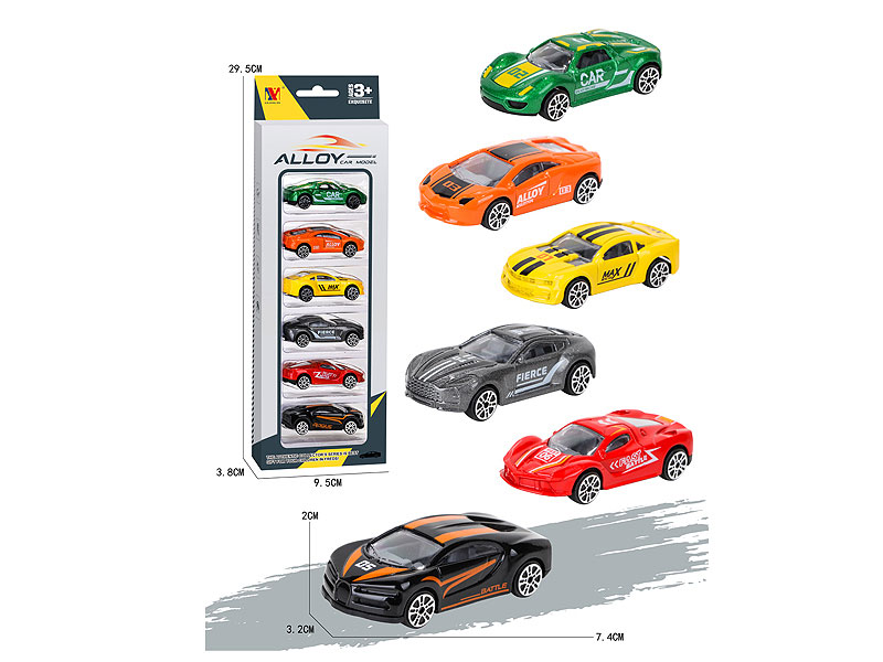 Die Cast Car Free Wheel(6in1) toys