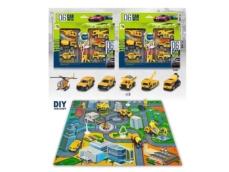 Die Cast Construction Truck Set Free Wheel(6in1) toys