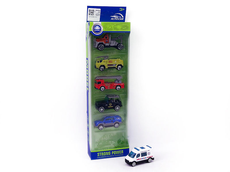 Die Cast Rescue Car Free Wheel(6in1) toys