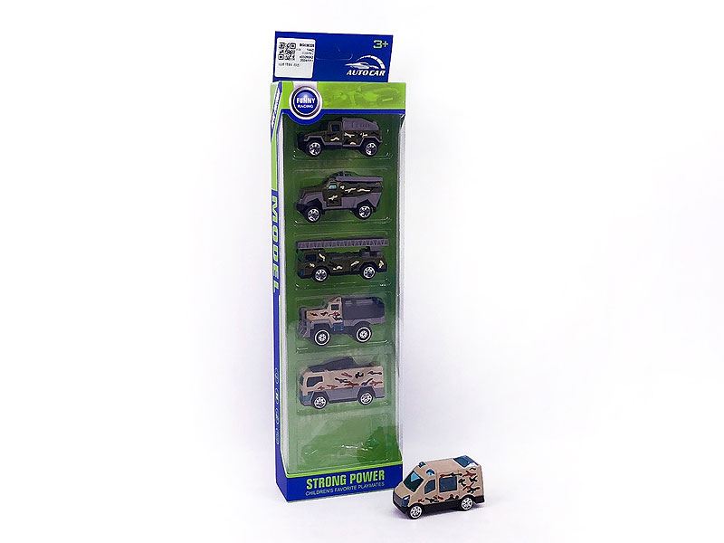 Die Cast Military Car Free Wheel(6in1) toys