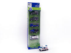 Die Cast Police Car Free Wheel(6in1) toys