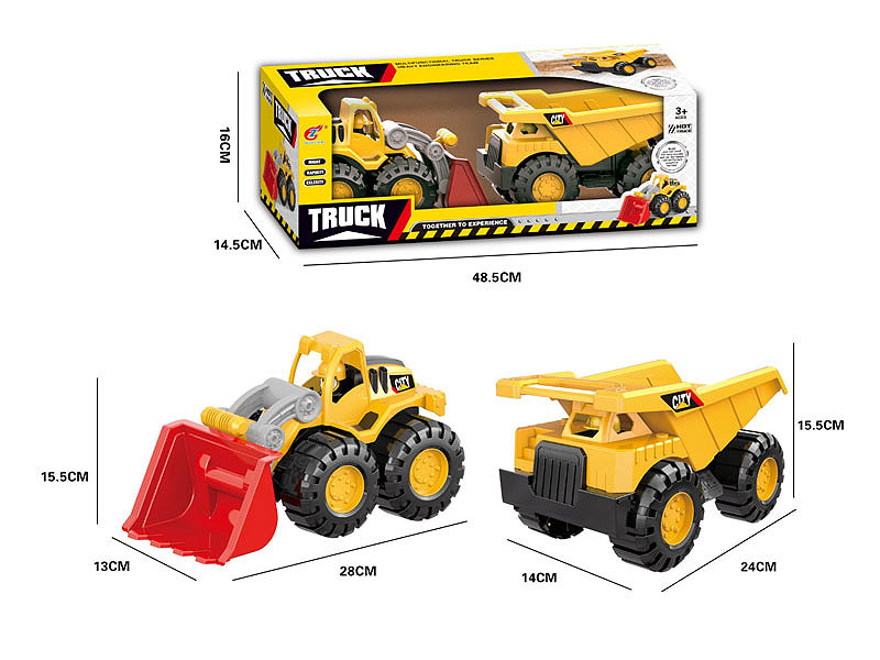 Free Wheel Construction Truck(2in1) toys