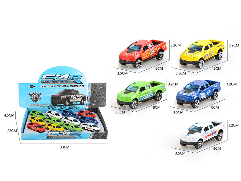 Die Cast Car Free Wheel(12in1) toys