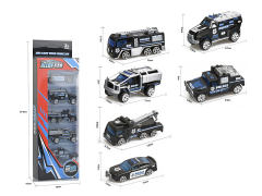 Die Cast Police Car Free Wheel(5in1) toys