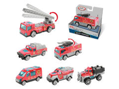 Die Cast Fire Engine Free Wheel(6S) toys