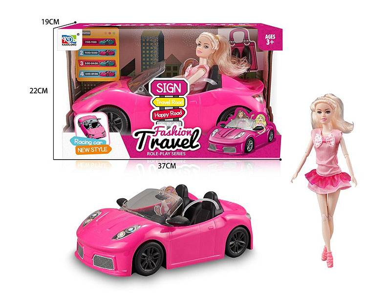 Free Wheel Sports Car W/M & Solid Body Doll toys