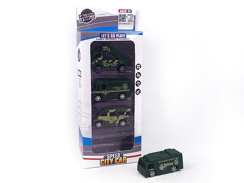 Free Wheel Military Car(4in1) toys