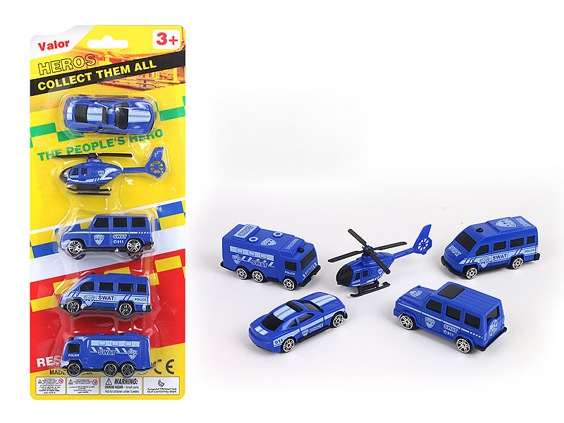 Free Wheel Police Car(5in1) toys