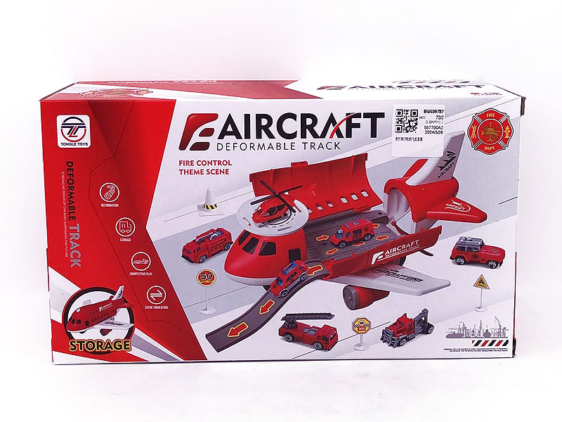 Free Wheel Fire Storage Aircraft Set toys