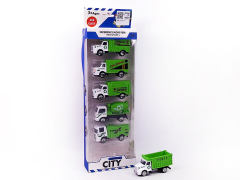 Die Cast Sanitation Truck Free Wheel(6in1) toys