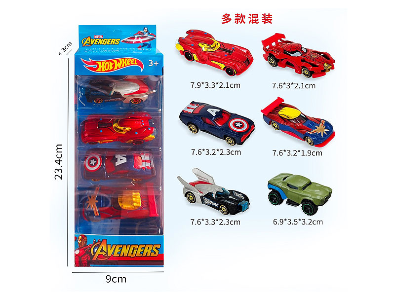 Die Cast Car Free Wheel(4in1) toys