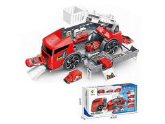 Free Wheel Storage Fire Truck Set toys
