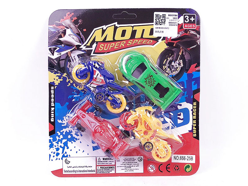 Free Wheel  Motorcycle & Sports Car & Equation Car(4in1) toys