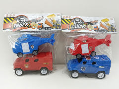 Free Wheel Police Car & Airplane(2in1) toys
