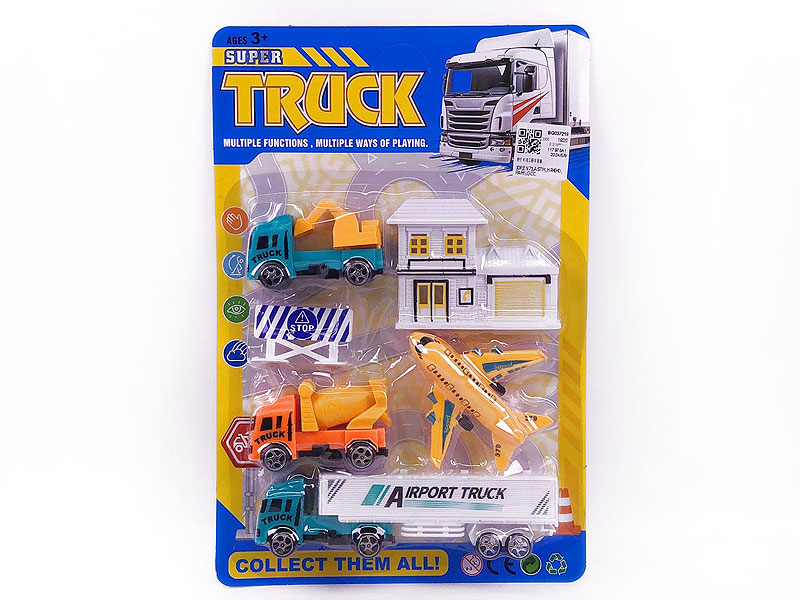 Free Wheel Construction Truck Set toys